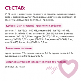 Пауч за котки My Love Adult cats  with fish in sauce 4 броя с Риба в сос
